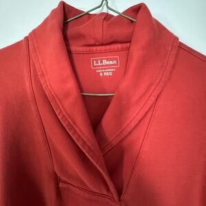 Red Shawl Collar Sweatshirt